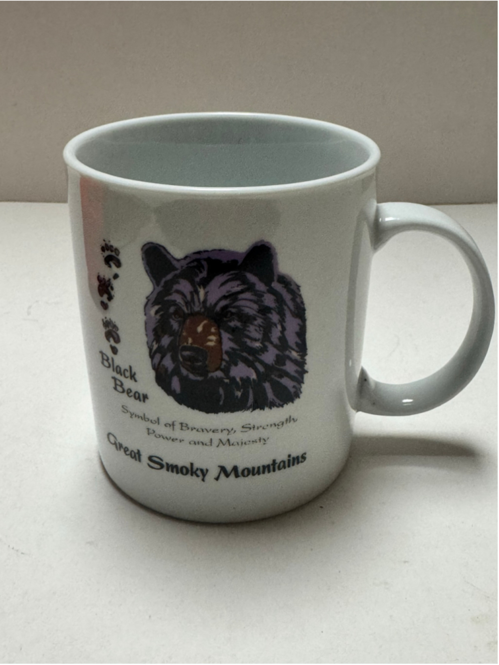 Vintage Great Smoky Mountains Black Bear Ceramic Coffee Mug